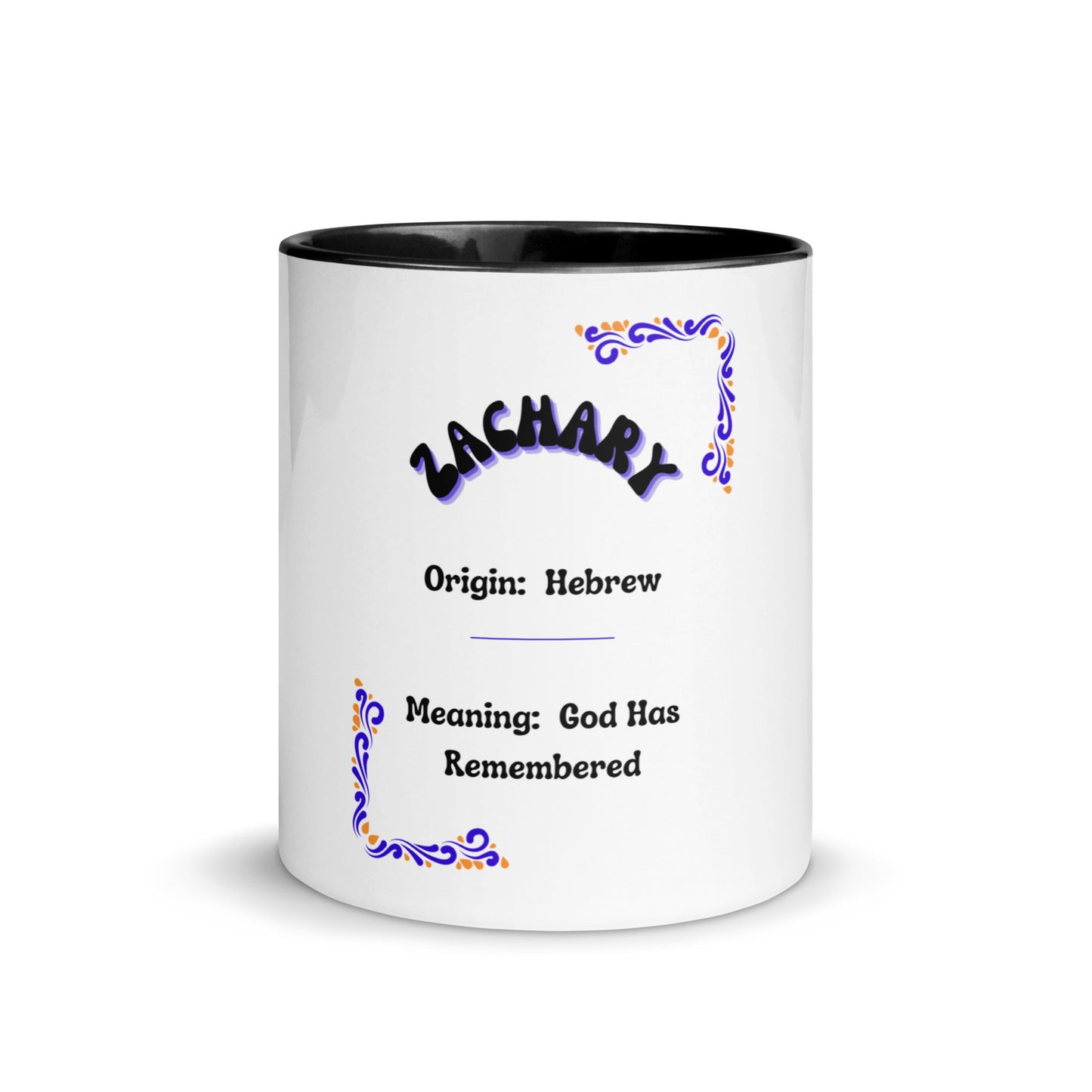 Zachary | Name Mug with Color Inside - #tag1# - #tag2# -