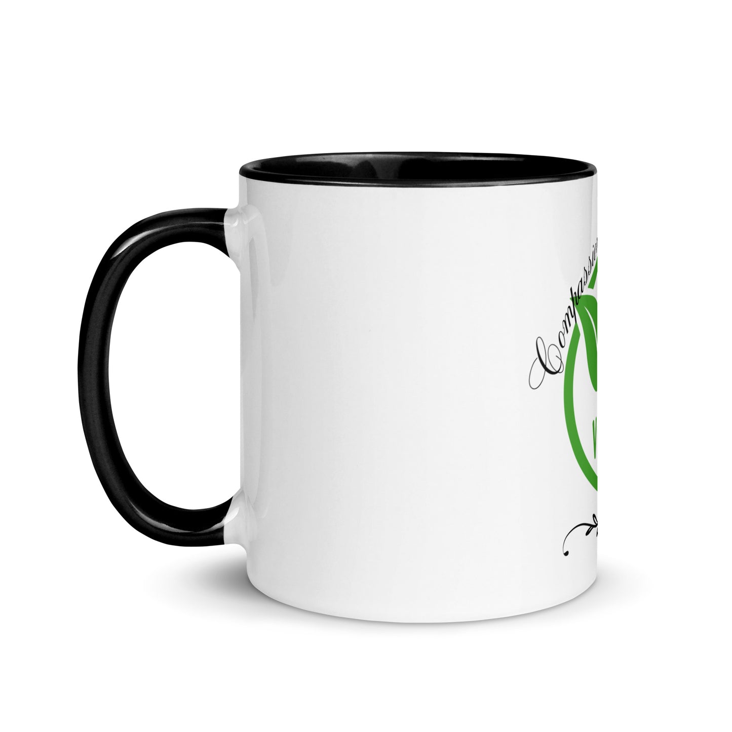 Compassion On My Plate Vegan | Mug With Color Inside - #tag1# - #tag2# -