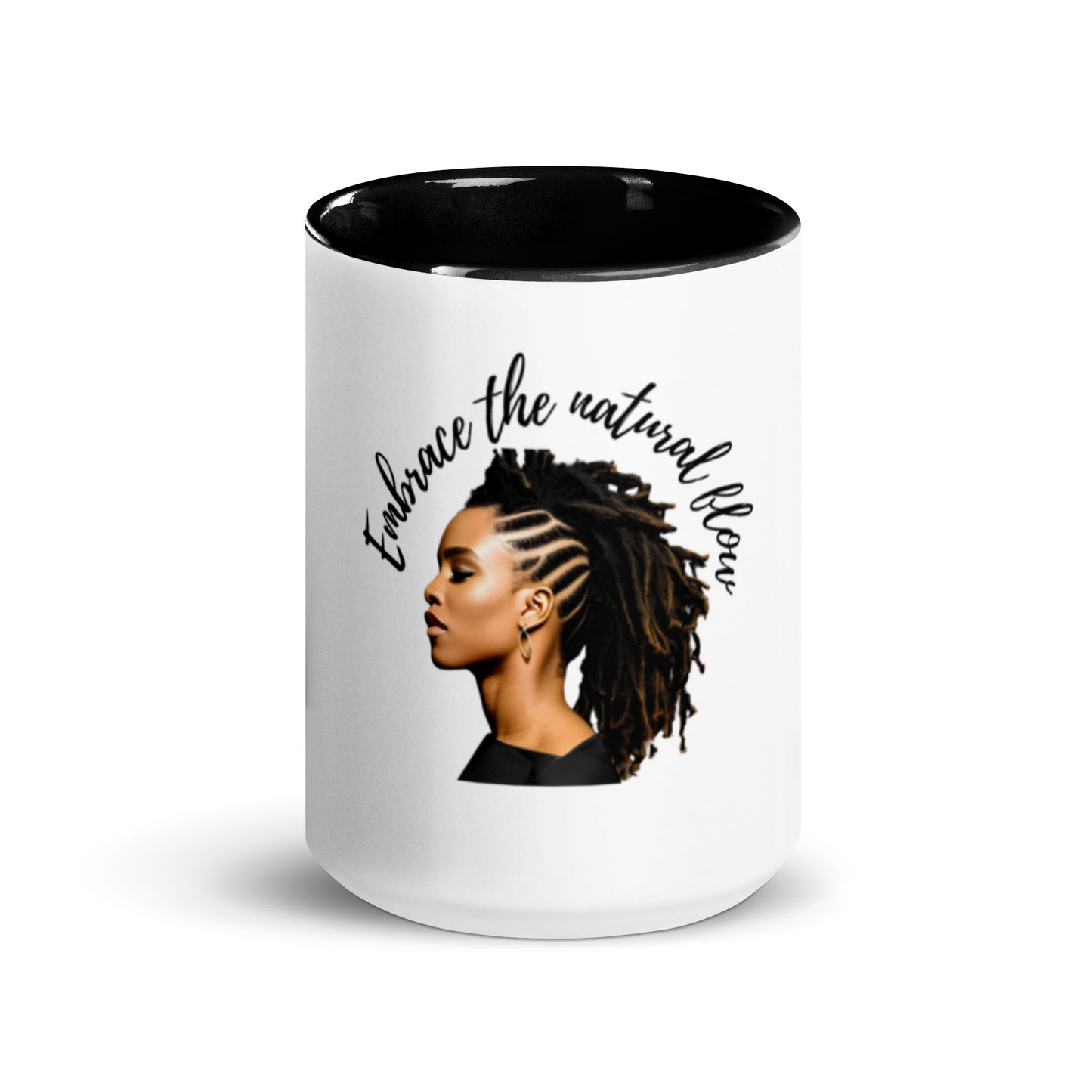 Embrace The Natural Flow | Natural Hair | Mug with Color Inside - #tag1# - #tag2# -