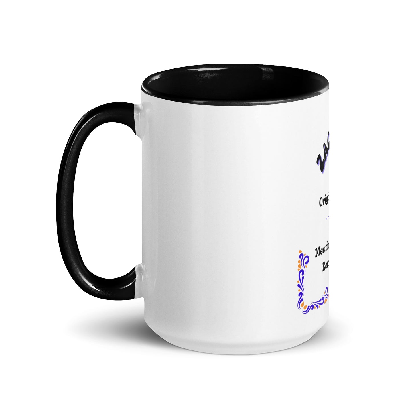 Zachary | Name Mug with Color Inside - #tag1# - #tag2# -