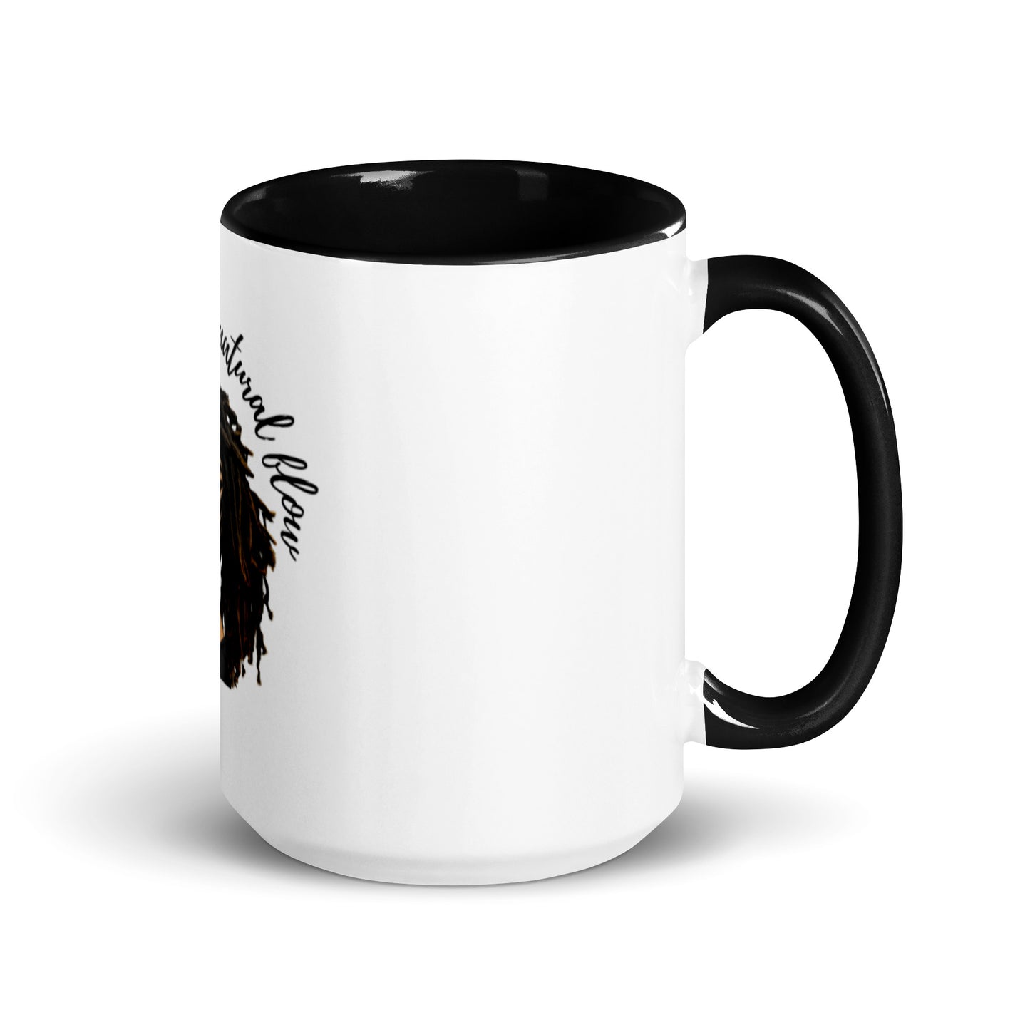 Embrace The Natural Flow | Natural Hair | Mug with Color Inside - #tag1# - #tag2# -