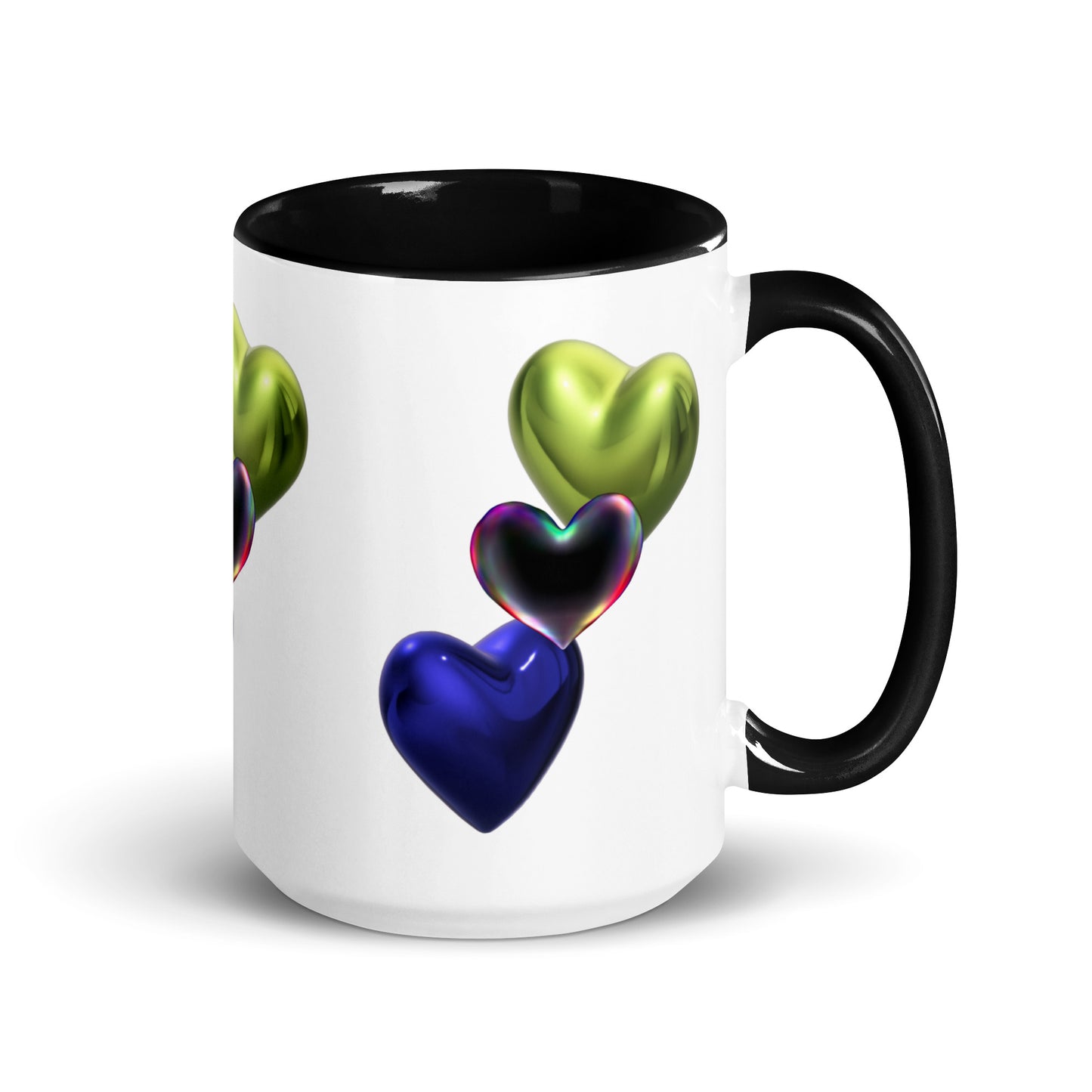 Hearts | Mug with Color Inside - #tag1# - #tag2# -