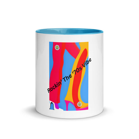 Rockin' The '70's Vibe | Mug with Color Inside   - #tag1# - #tag2# -