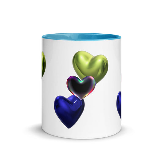 Hearts | Mug with Color Inside   - #tag1# - #tag2# -