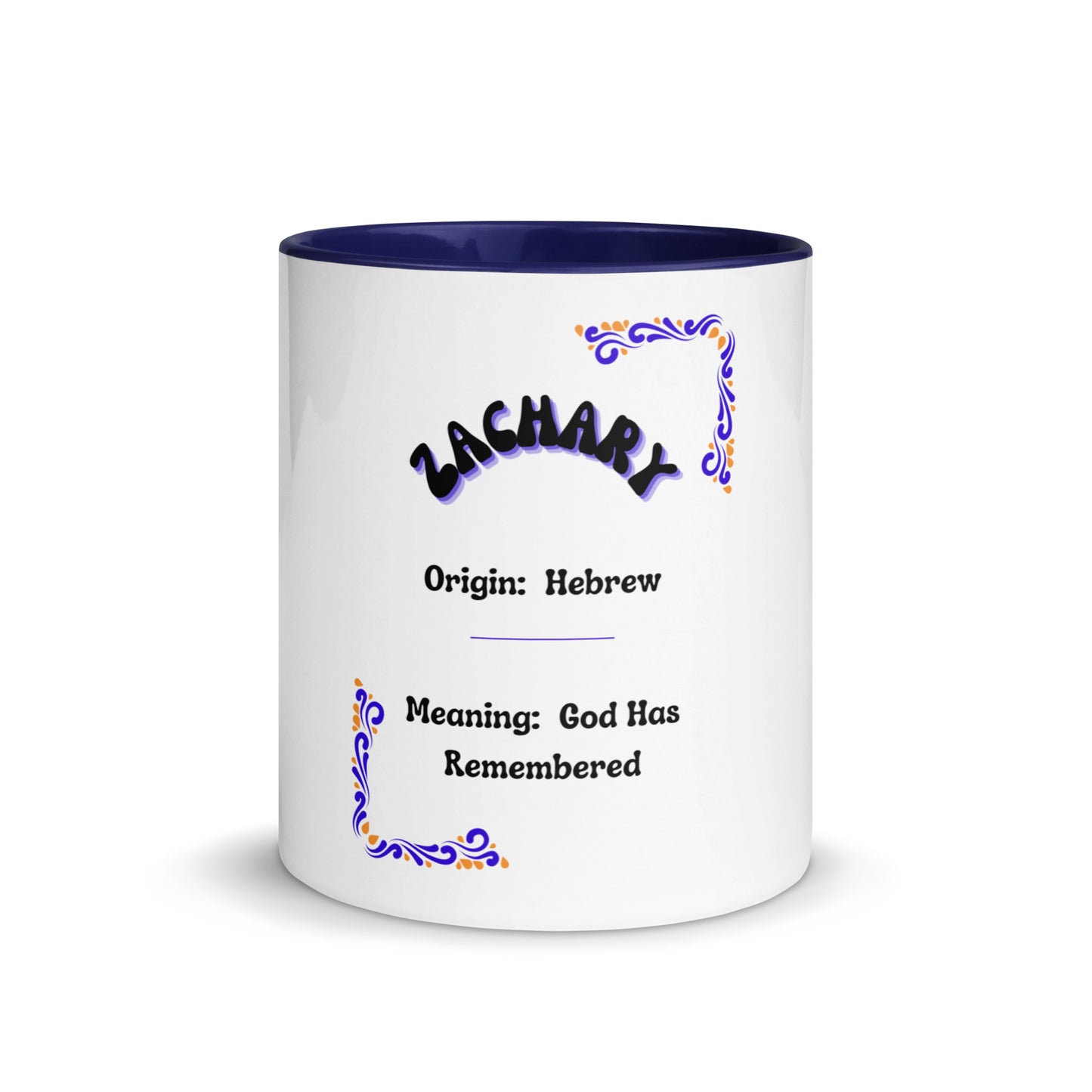 Zachary | Name Mug with Color Inside - #tag1# - #tag2# -