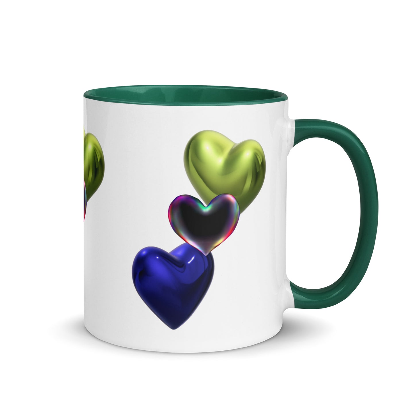 Hearts | Mug with Color Inside - #tag1# - #tag2# -