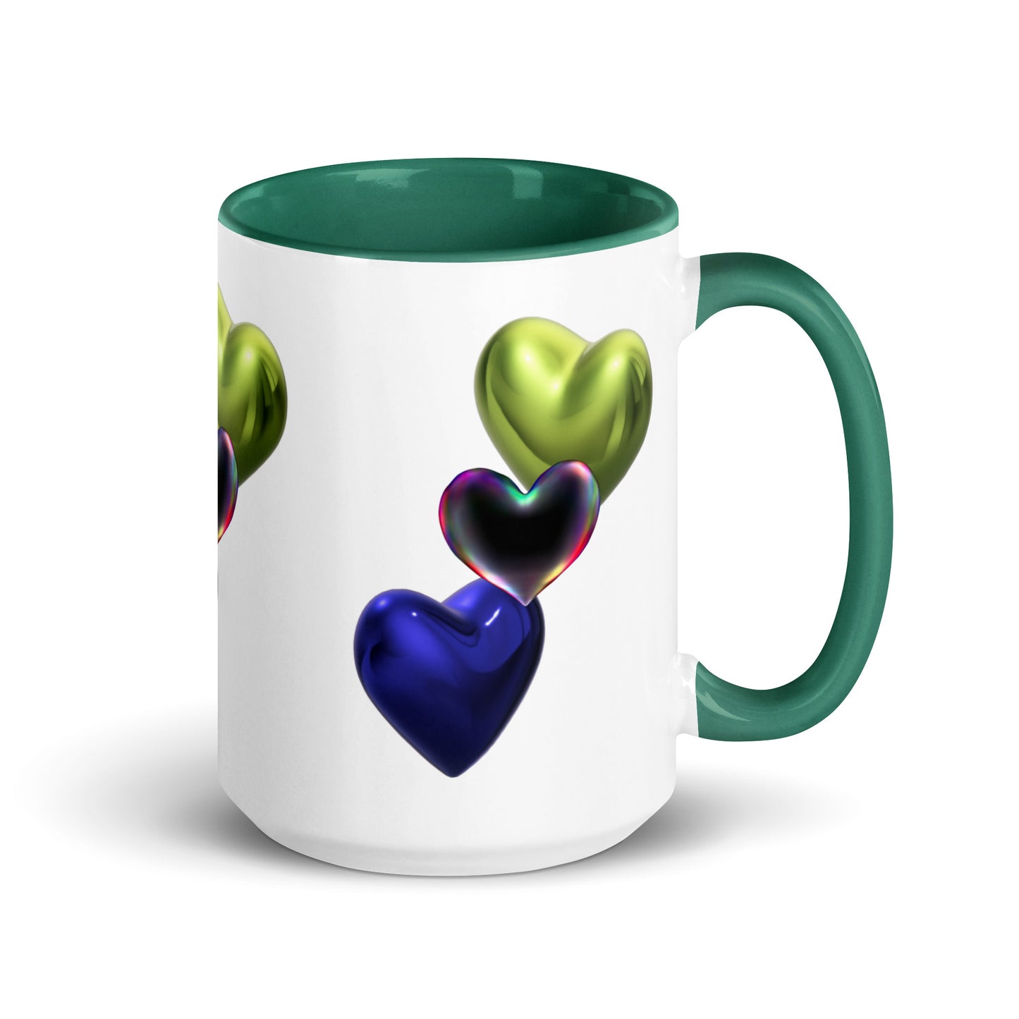 Hearts | Mug with Color Inside - #tag1# - #tag2# -