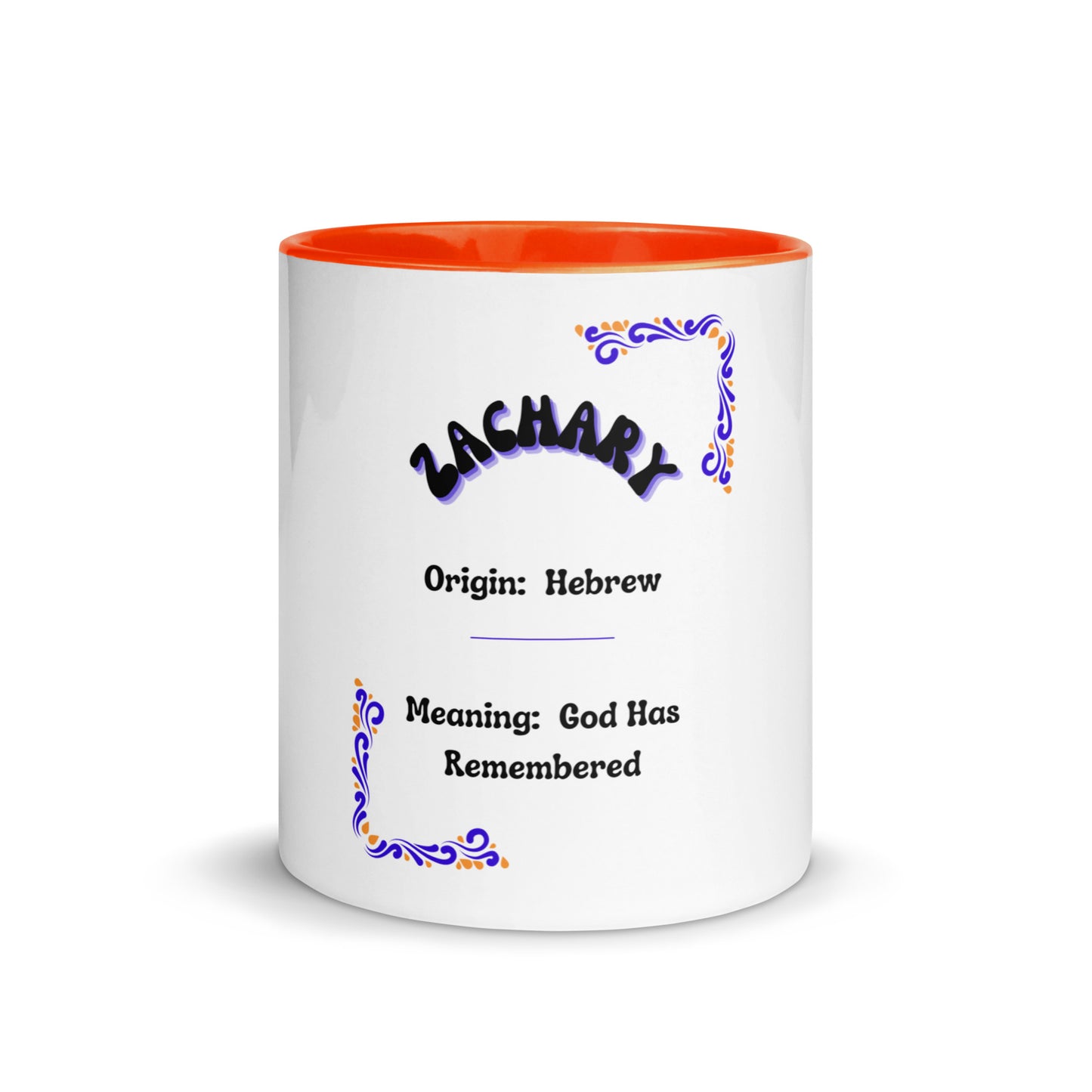Zachary | Name Mug with Color Inside - #tag1# - #tag2# -