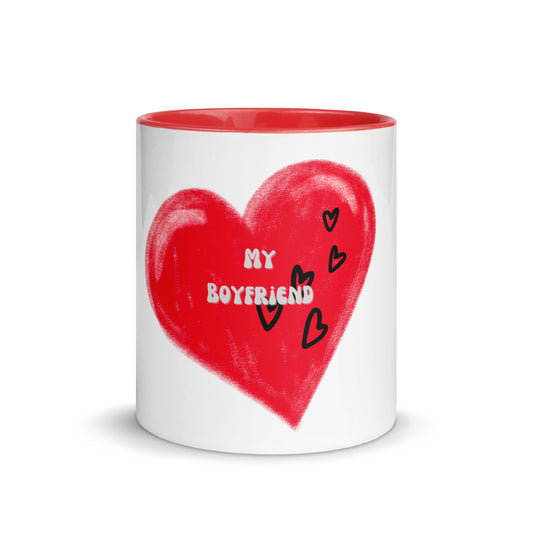 I Love My Boyfriend | Mug with Color Inside   - #tag1# - #tag2# -