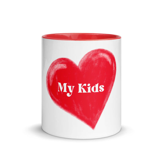 I Love My Kids | Mug With Color Inside   - #tag1# - #tag2# -