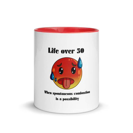 Life Over 50 | Mug with Color Inside   - #tag1# - #tag2# -
