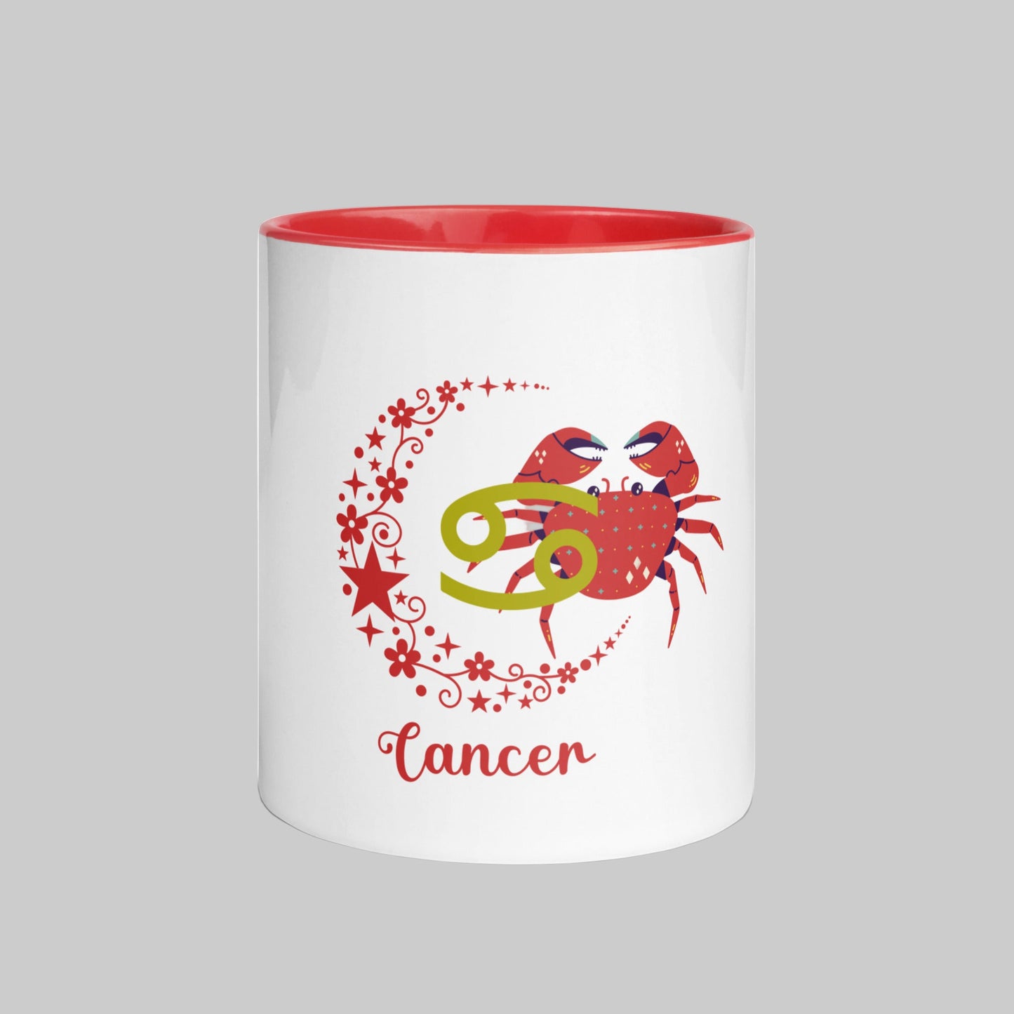 cancer red mug front