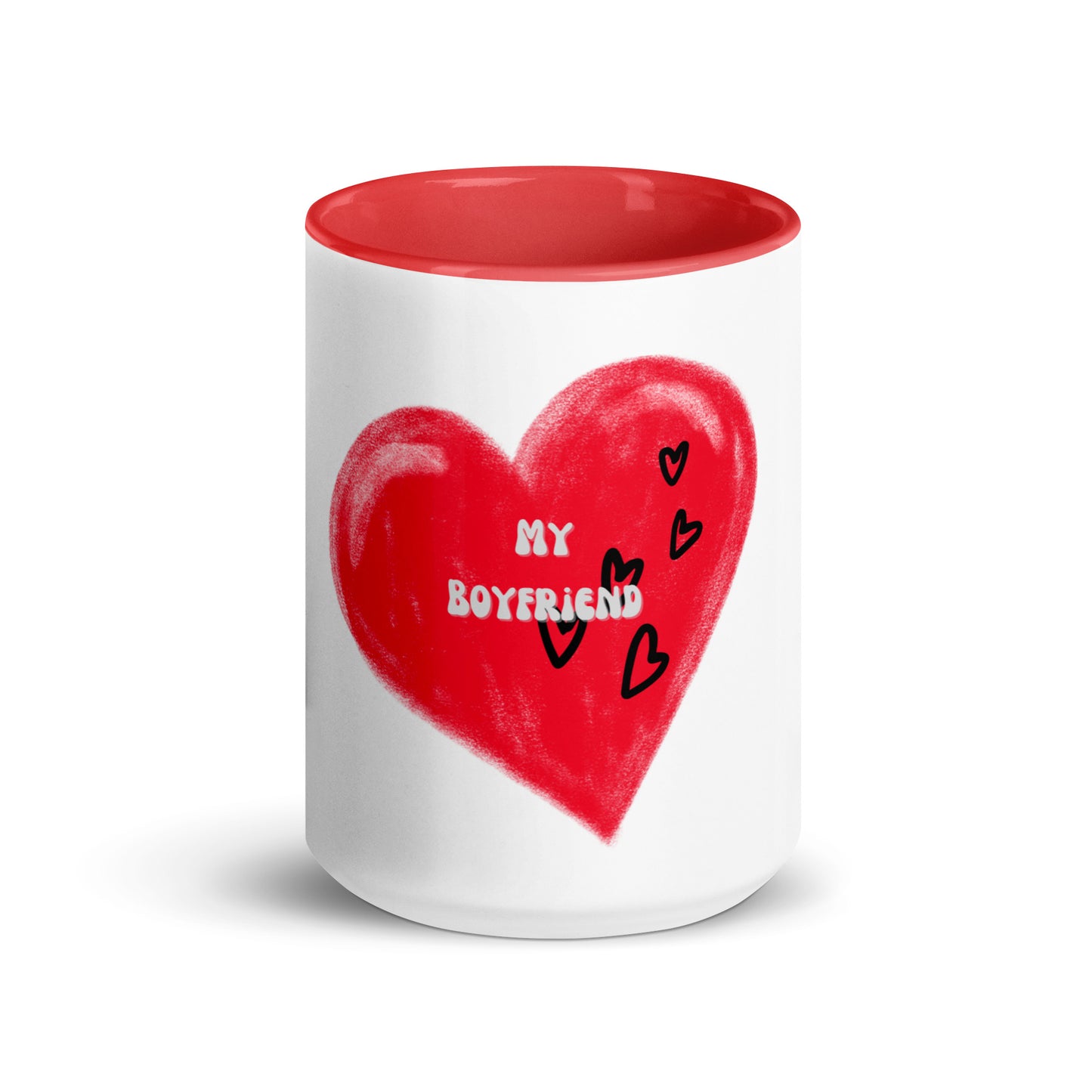 I Love My Boyfriend | Mug with Color Inside - #tag1# - #tag2# -