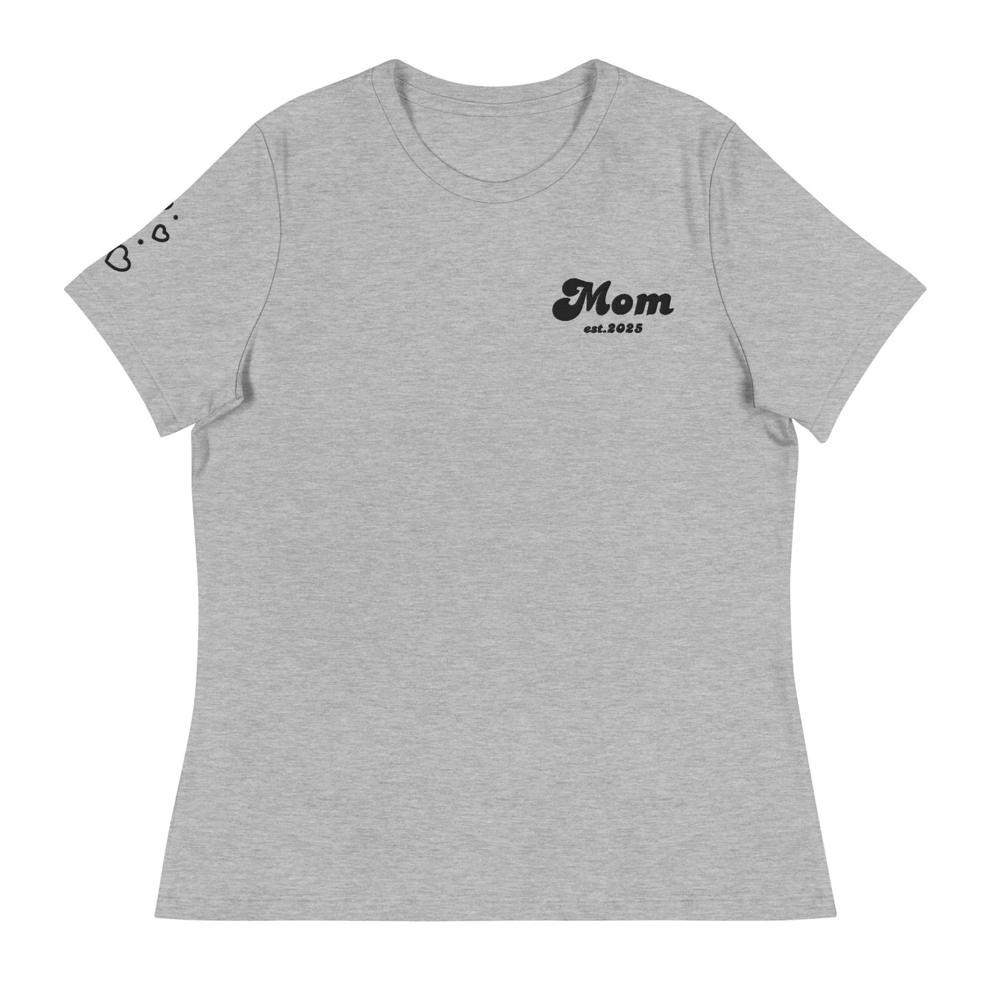 Mom est. 2025 | Embroidered | Short Sleeve | Women's Relaxed T-Shirt - #tag1# - #tag2# -