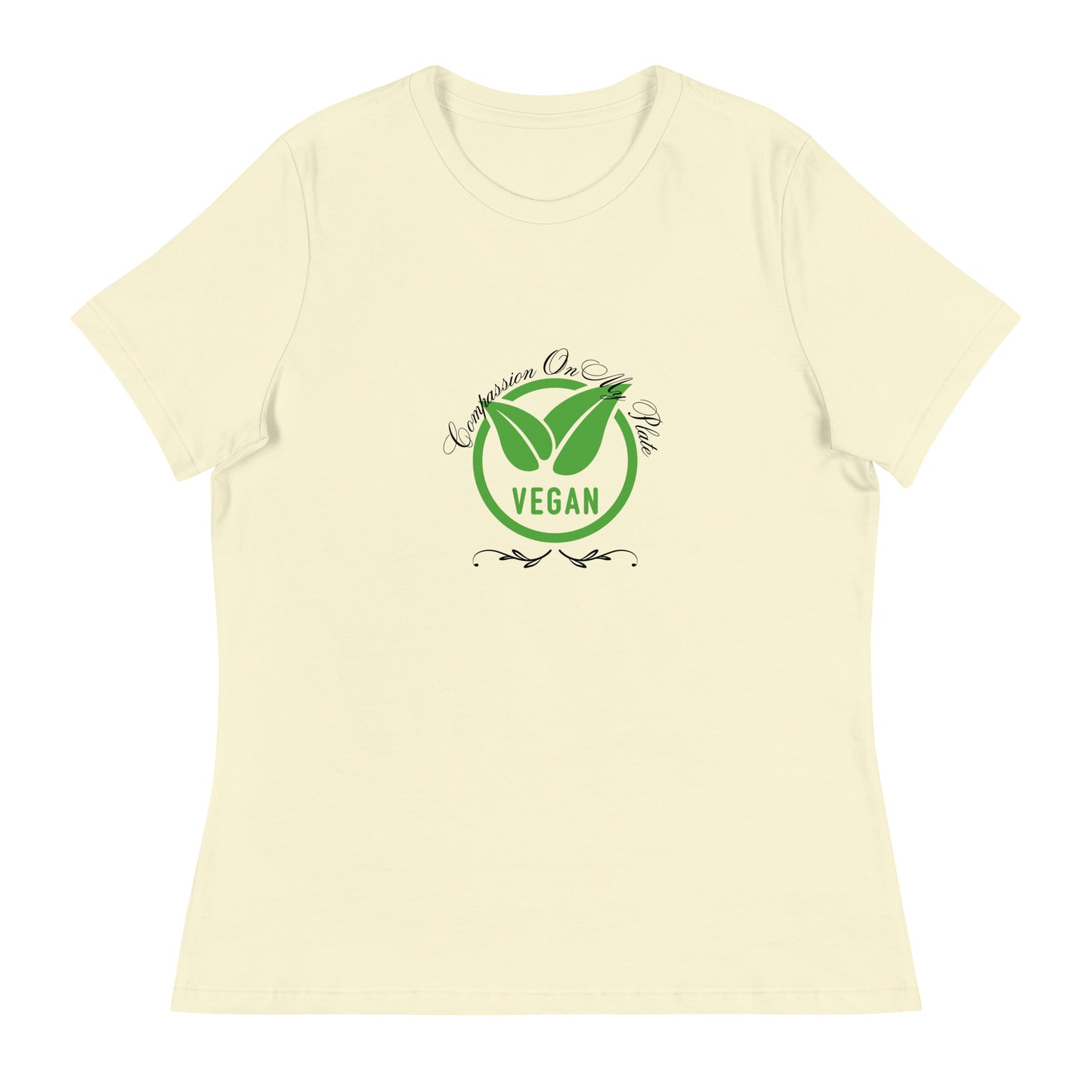 Compassion On My Plate | Short Sleeve | Women's Relaxed T-Shirt - #tag1# - #tag2# -