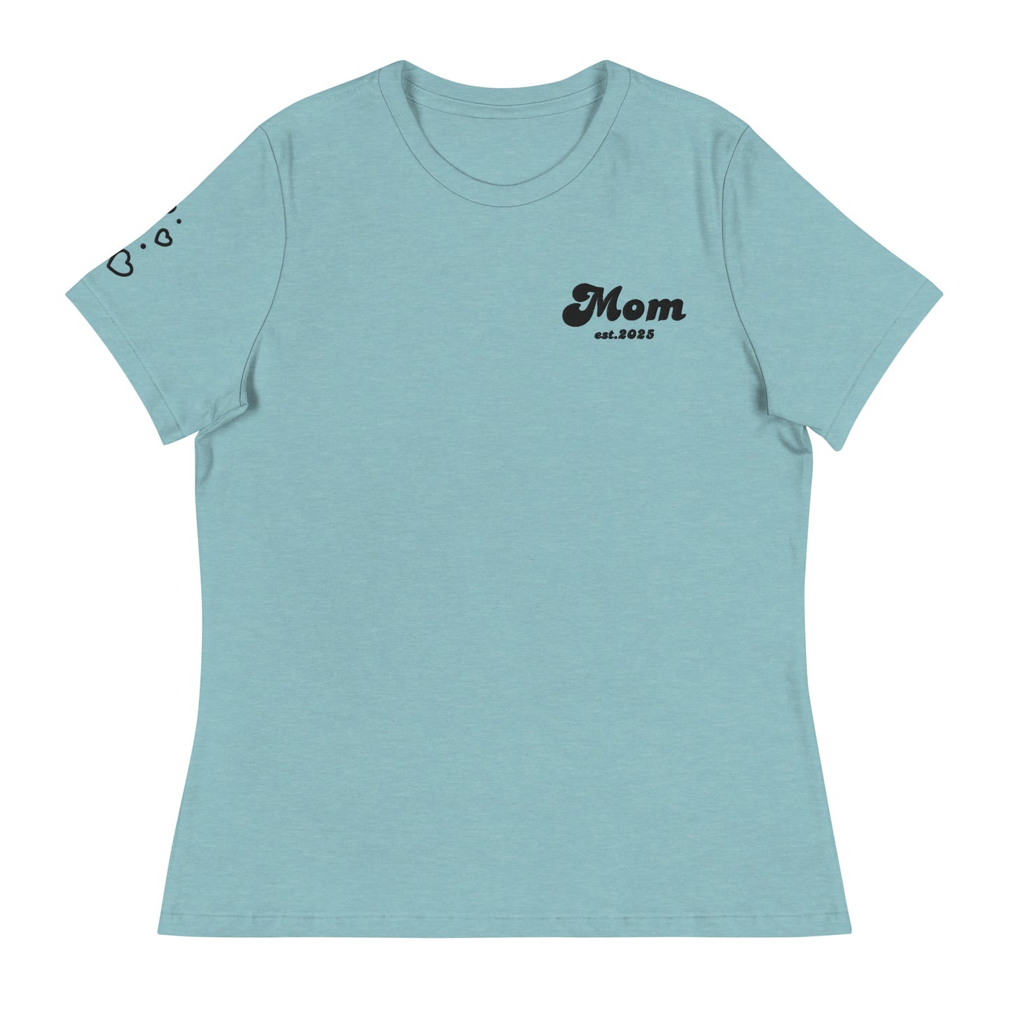 Mom est. 2025 | Embroidered | Short Sleeve | Women's Relaxed T-Shirt - #tag1# - #tag2# -