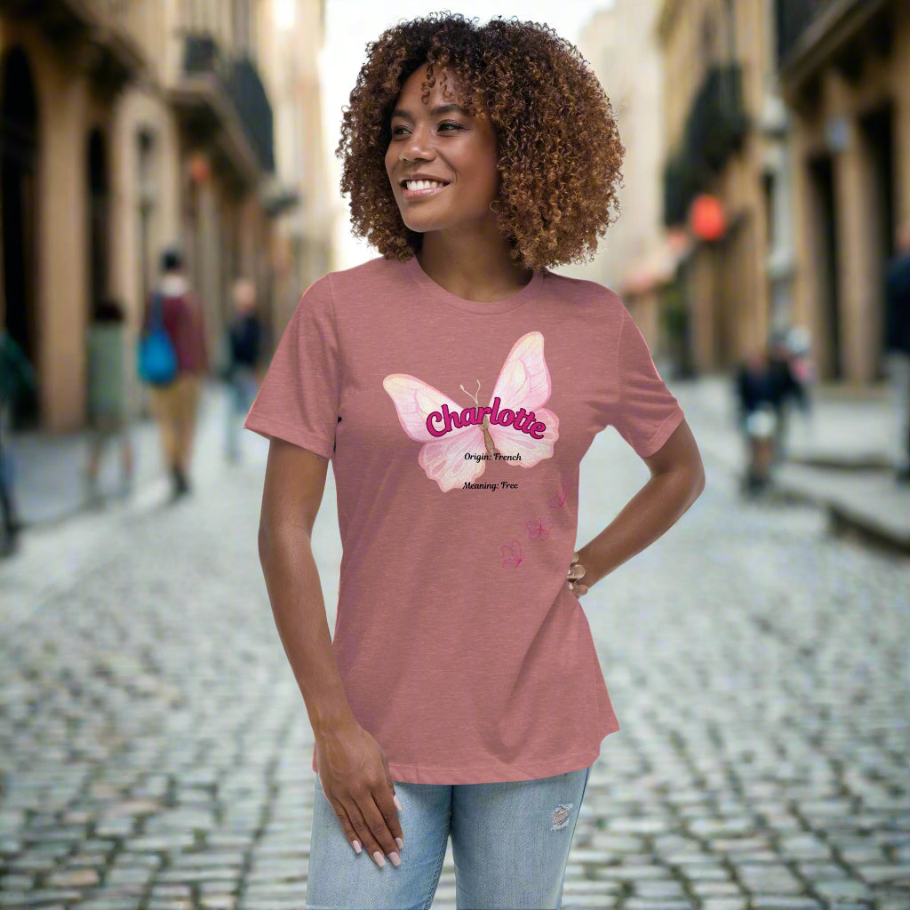 charlotte t-shirt pink front