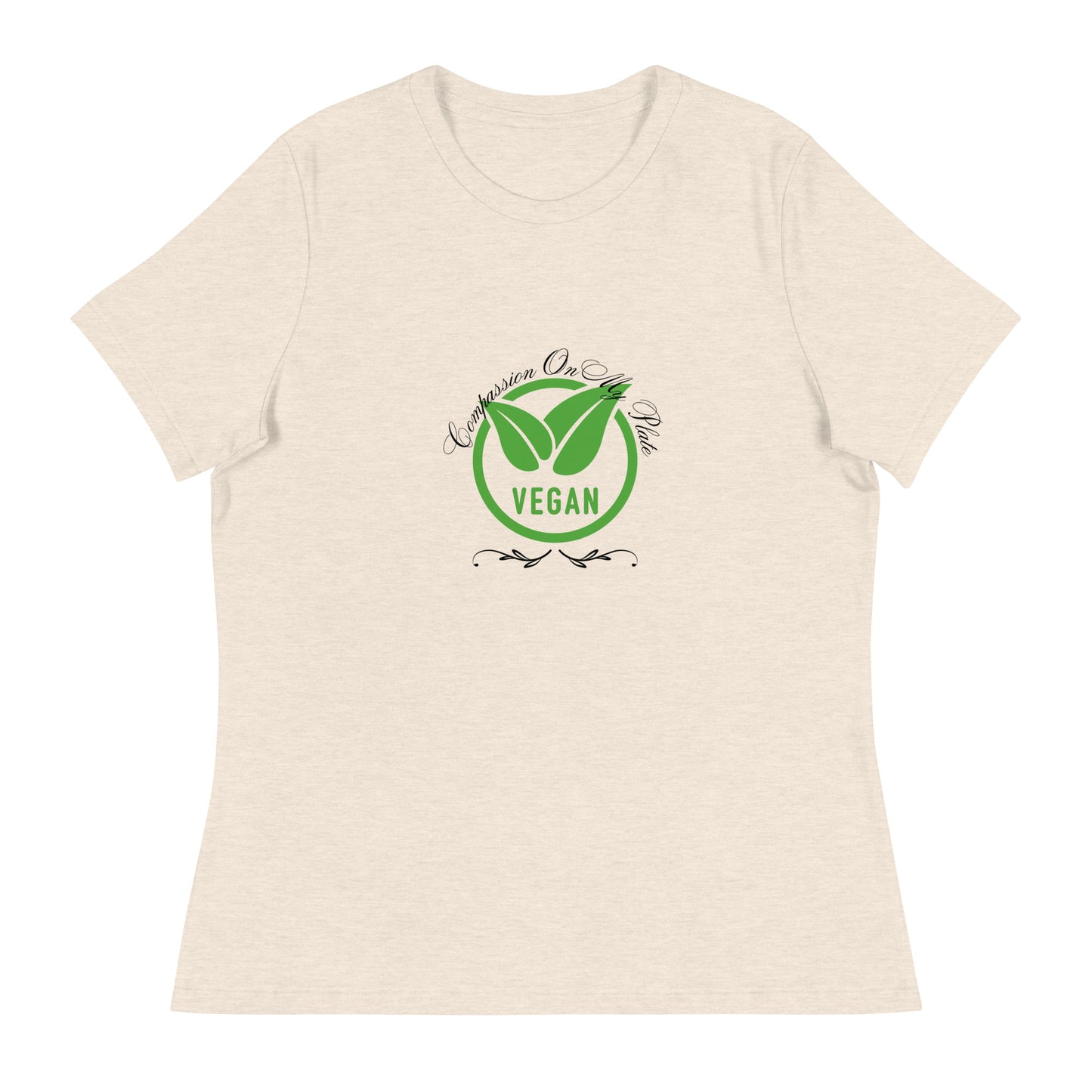 Compassion On My Plate | Short Sleeve | Women's Relaxed T-Shirt - #tag1# - #tag2# -