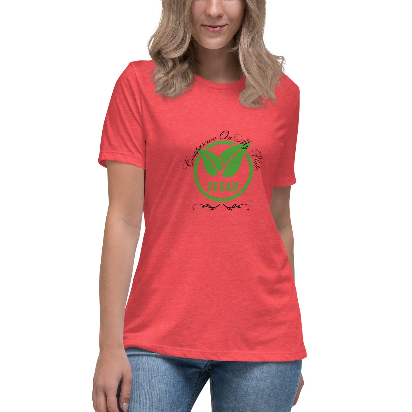 Compassion On My Plate | Short Sleeve | Women's Relaxed T-Shirt - #tag1# - #tag2# -