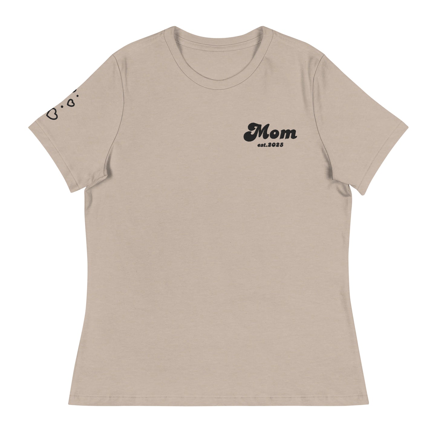 Mom est. 2025 | Embroidered | Short Sleeve | Women's Relaxed T-Shirt - #tag1# - #tag2# -