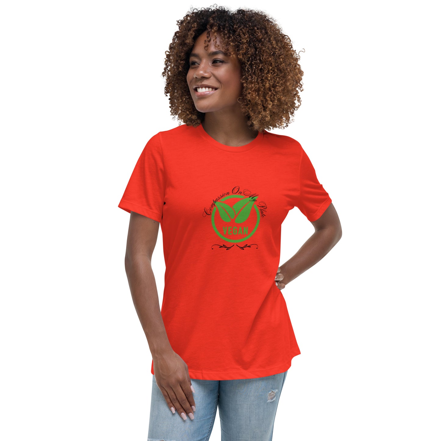 Compassion On My Plate | Short Sleeve | Women's Relaxed T-Shirt - #tag1# - #tag2# -