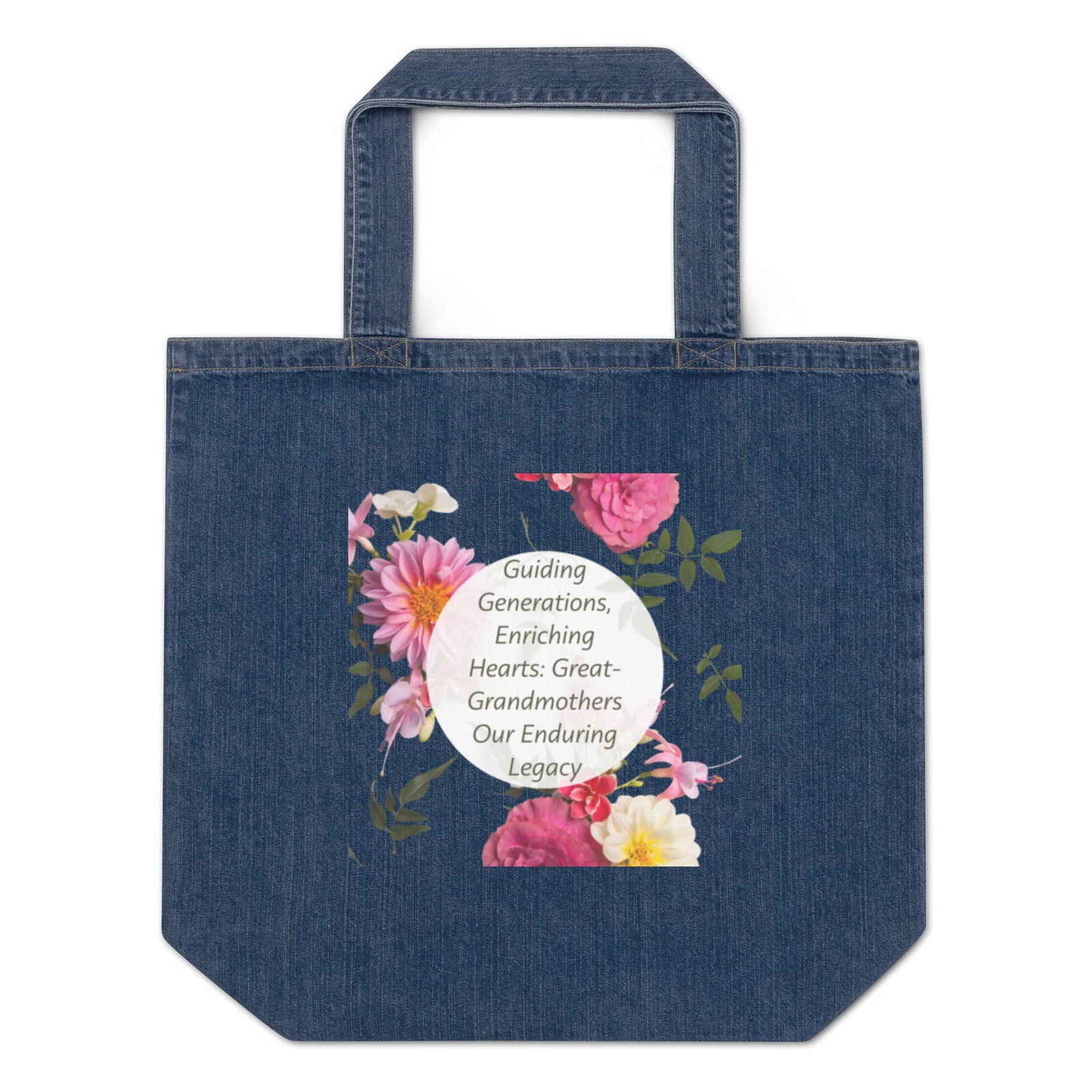 Flowered | Great-Grandmothers |  Organic Denim |  Tote Bag   - #tag1# - #tag2# - 