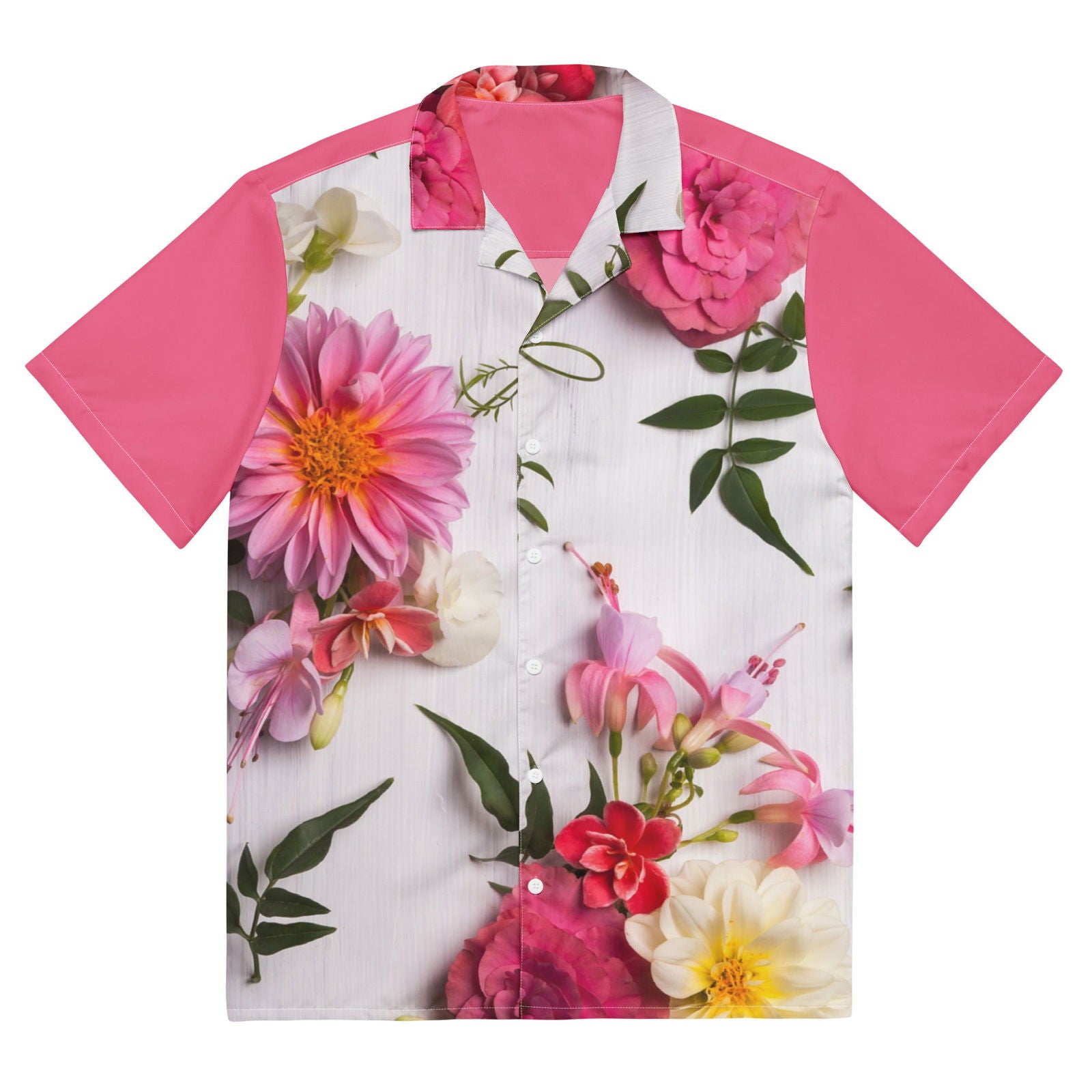 Flowers | Short Sleeve | Button Shirt   - #tag1# - #tag2# - 