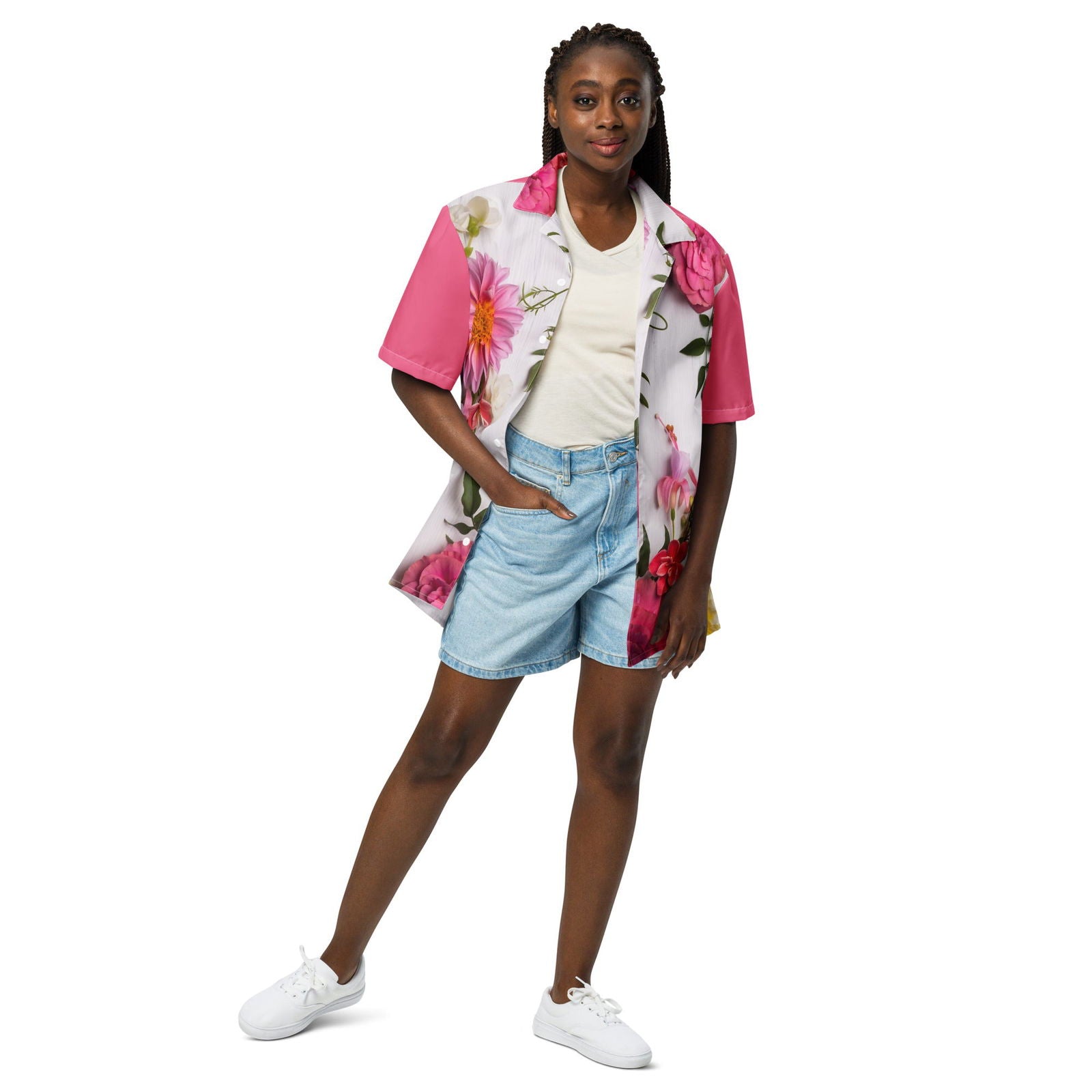 Flowers | Short Sleeve | Button Shirt   - #tag1# - #tag2# - 
