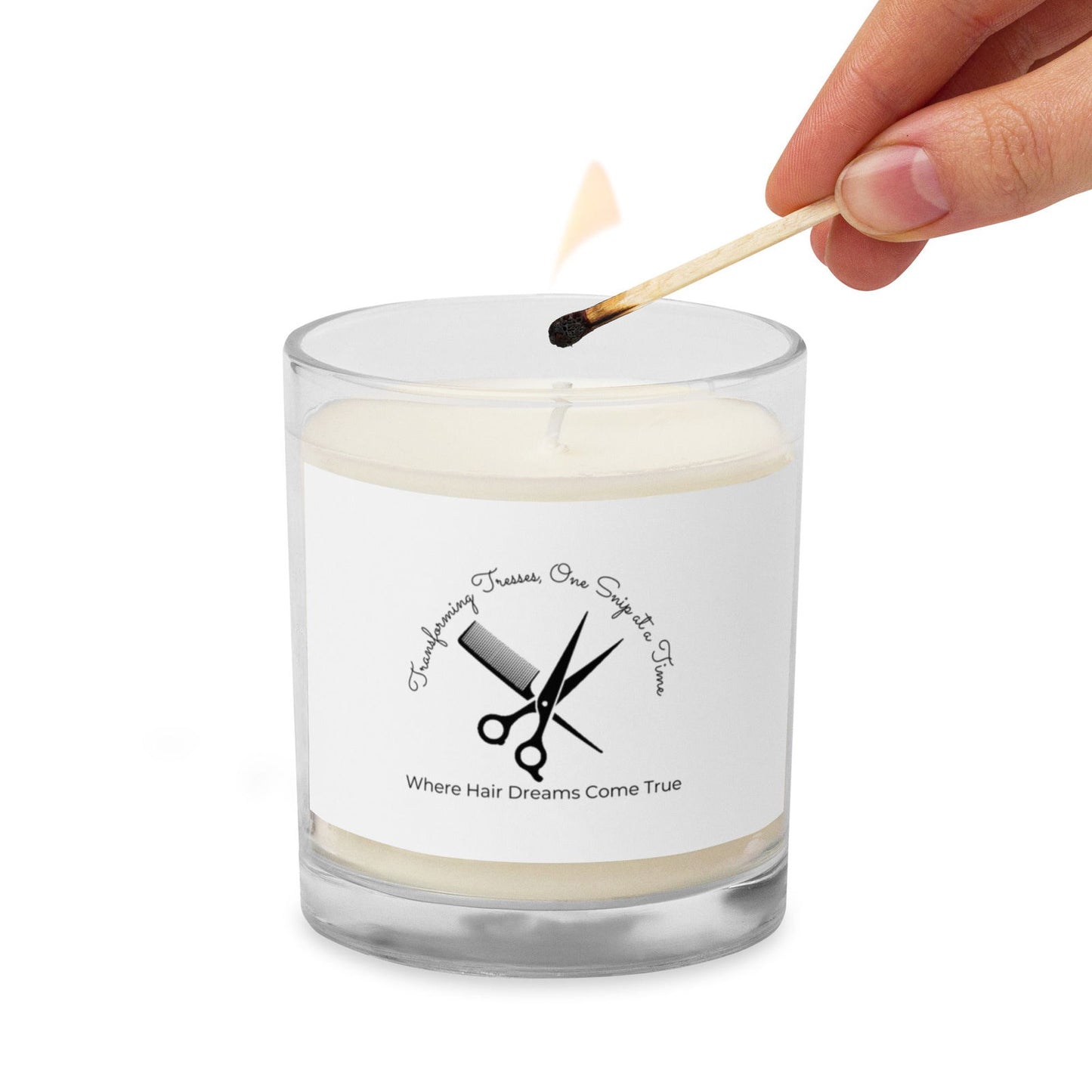 Hairstylist Glass jar soy wax candle   - #tag1# - #tag2# - 