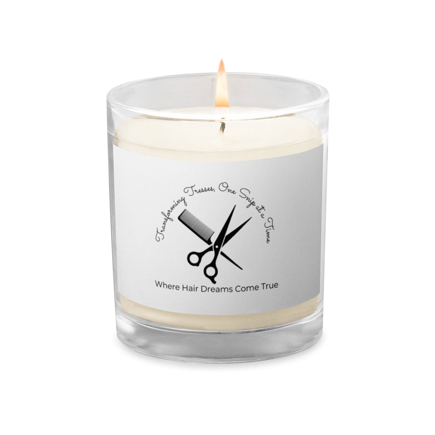 Hairstylist Glass jar soy wax candle   - #tag1# - #tag2# - 