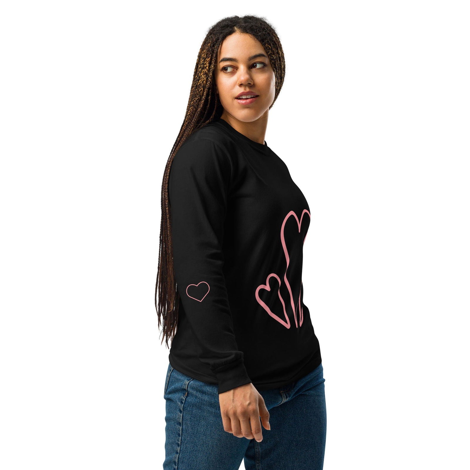 Hearts |  Heavyweight Long-Sleeve Shirt   - #tag1# - #tag2# - 