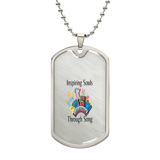 Inspiring Souls Through Song | Dog Tag Necklace   - #tag1# - #tag2# - 