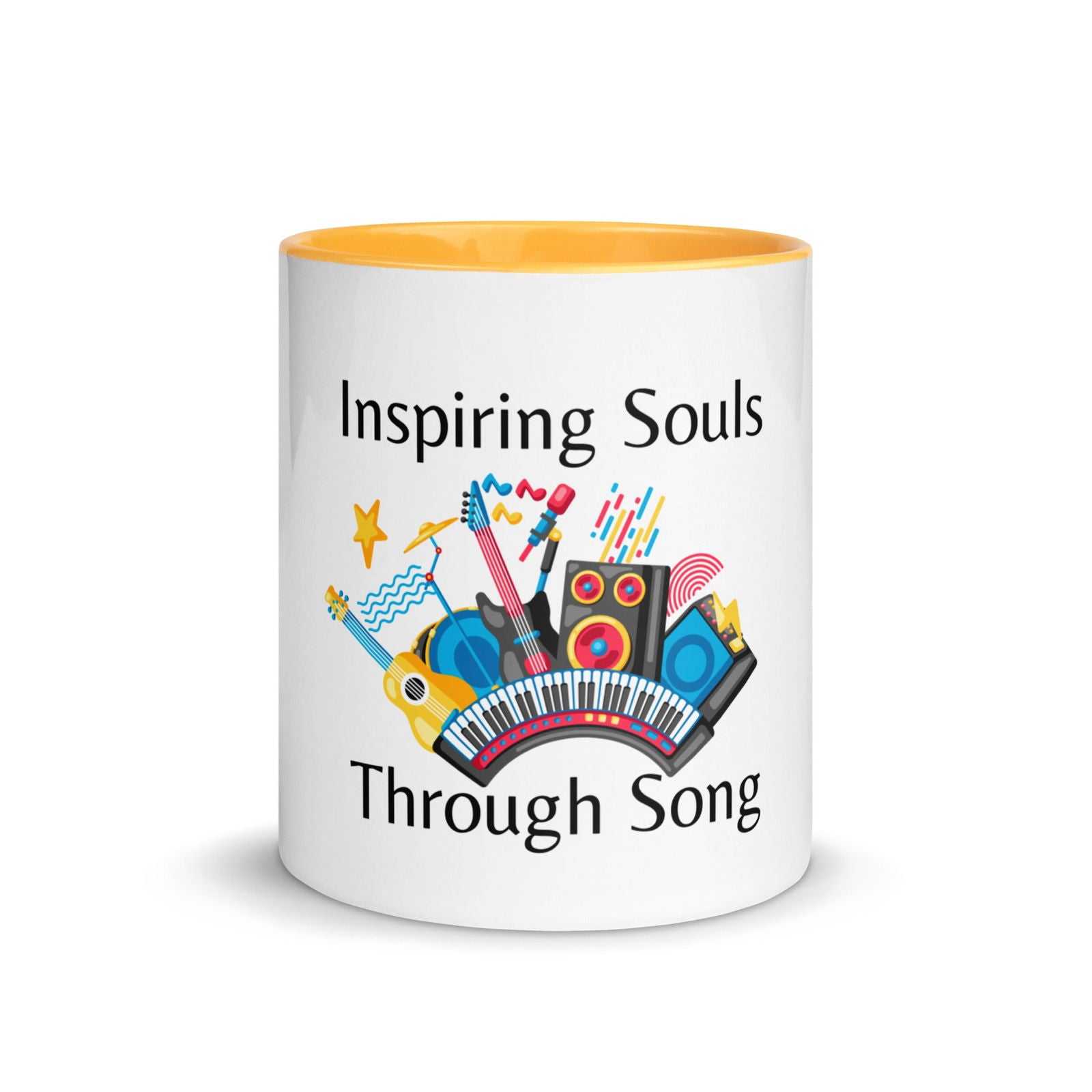 Inspiring Souls Through Song Mug with Color Inside   - #tag1# - #tag2# - 
