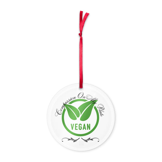 Compassion On My Plate Vegan | Acrylic Ornament   - #tag1# - #tag2# - 