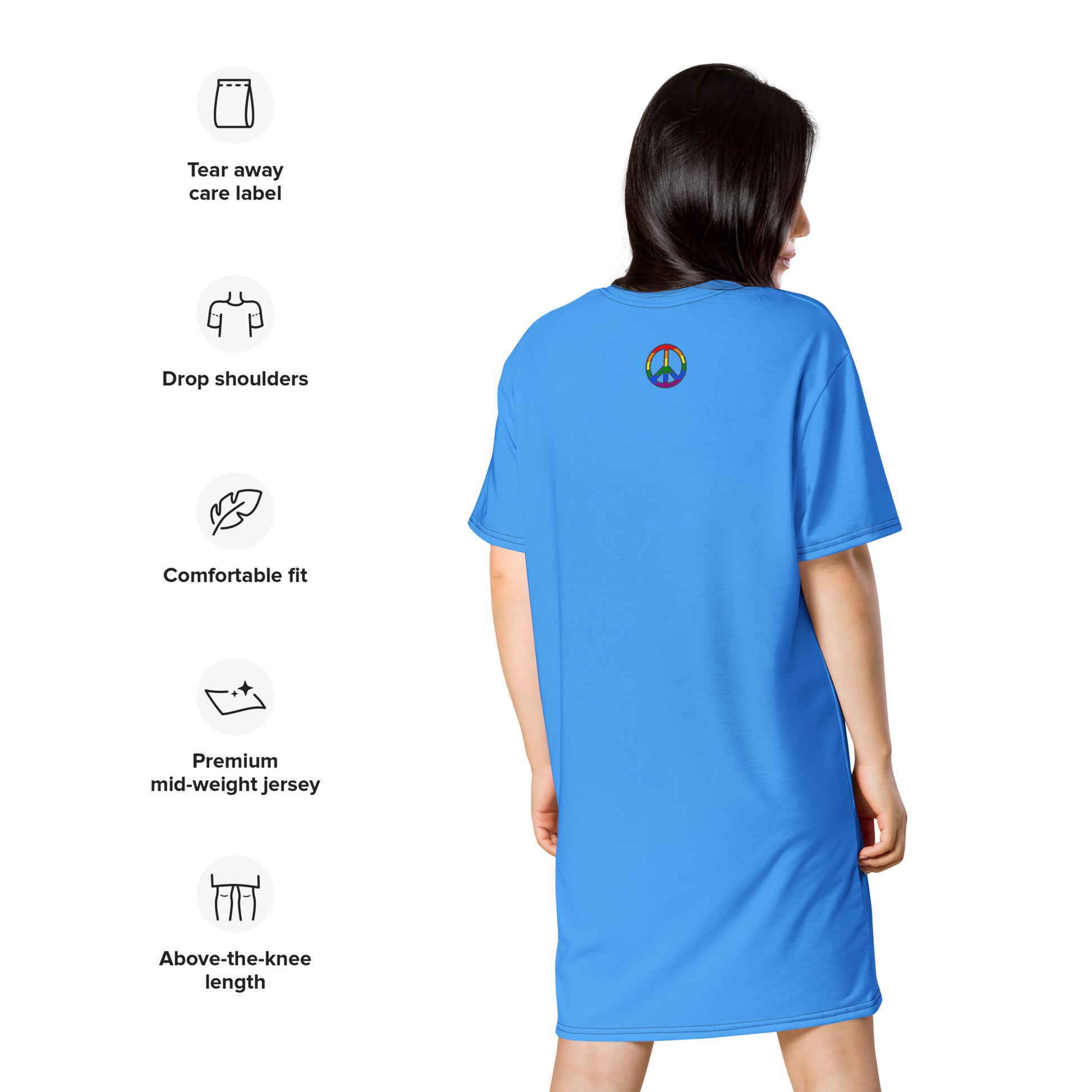 Rockin' That 70's Vibe | Blue | T-shirt dress   - #tag1# - #tag2# - 