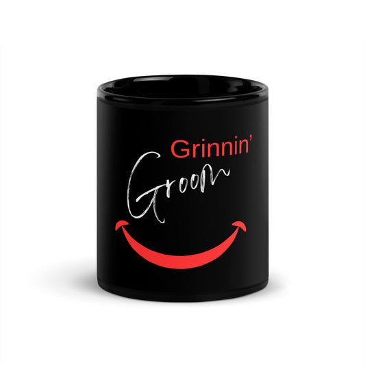 Grinnin' Groom | Black Glossy Mug   - #tag1# - #tag2# - 