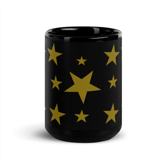 Beautiful Stars | Black Glossy Mug   - #tag1# - #tag2# - 