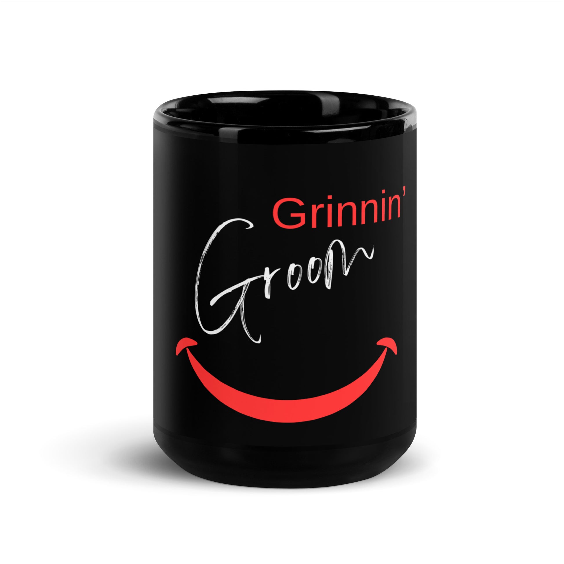 Grinnin' Groom | Black Glossy Mug   - #tag1# - #tag2# - 