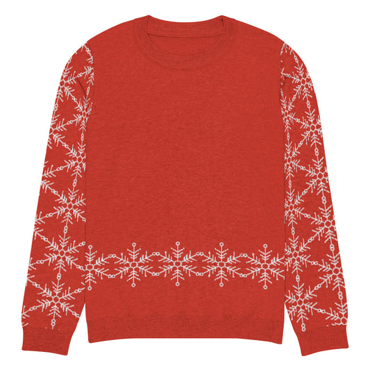 Snowflakes | Knitted Crew Neck Sweater (ONLY AVAILABLE TO BE SHIPPED TO CHINA)   - #tag1# - #tag2# - 