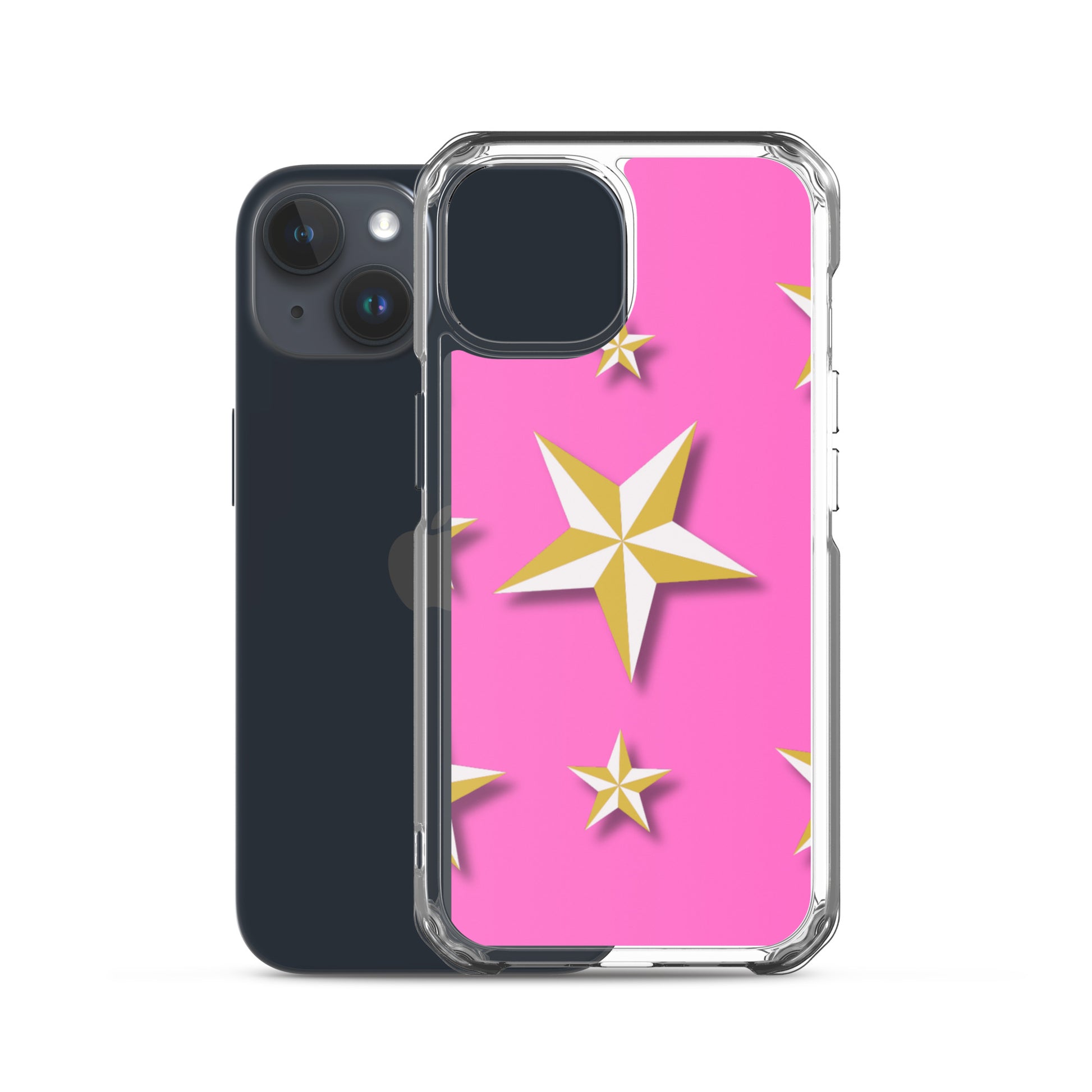 Pink Stars | Clear Case for iPhone®   - #tag1# - #tag2# - 