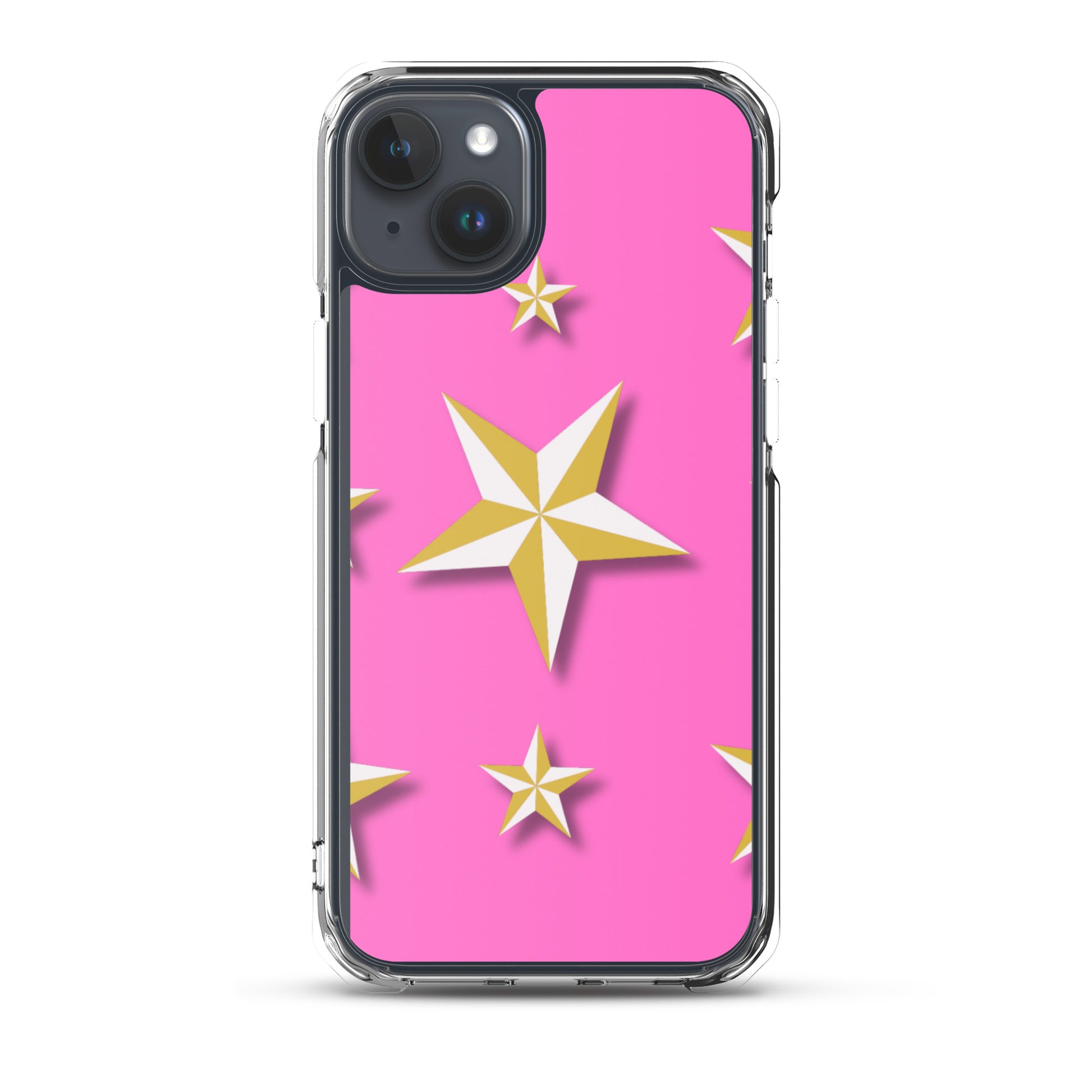 Pink Stars | Clear Case for iPhone®   - #tag1# - #tag2# - 