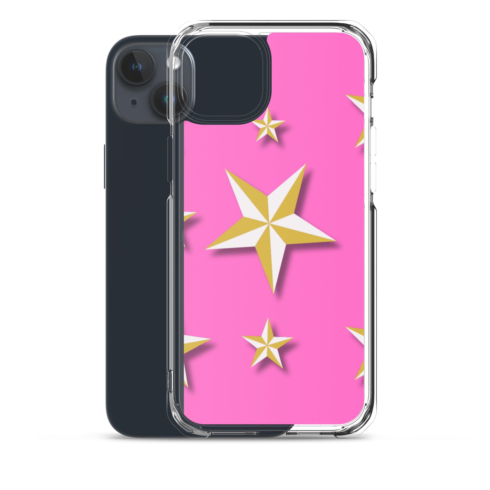 Pink Stars | Clear Case for iPhone®   - #tag1# - #tag2# - 