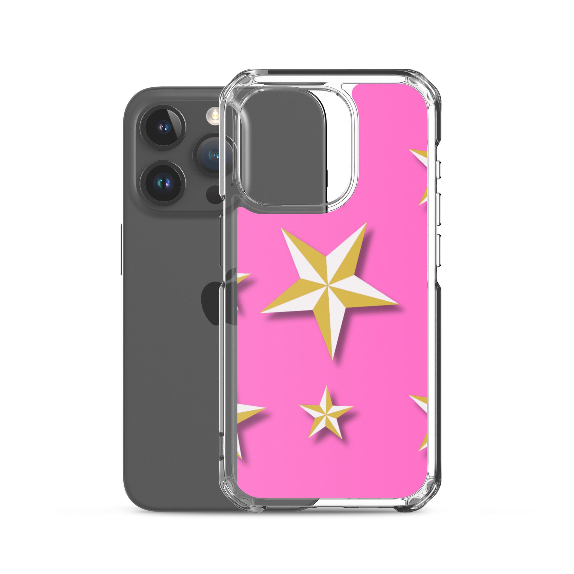 Pink Stars | Clear Case for iPhone®   - #tag1# - #tag2# - 