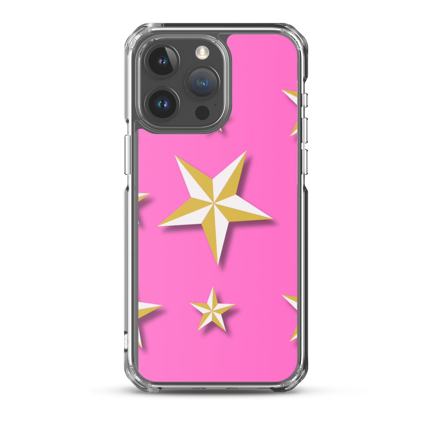 Pink Stars | Clear Case for iPhone®   - #tag1# - #tag2# - 