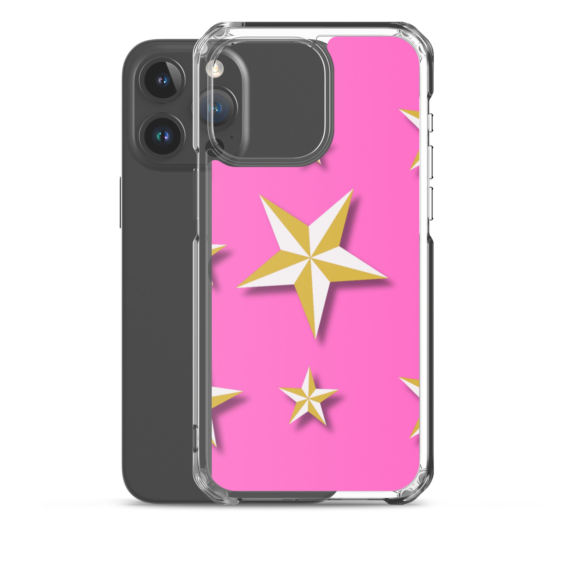 Pink Stars | Clear Case for iPhone®   - #tag1# - #tag2# - 
