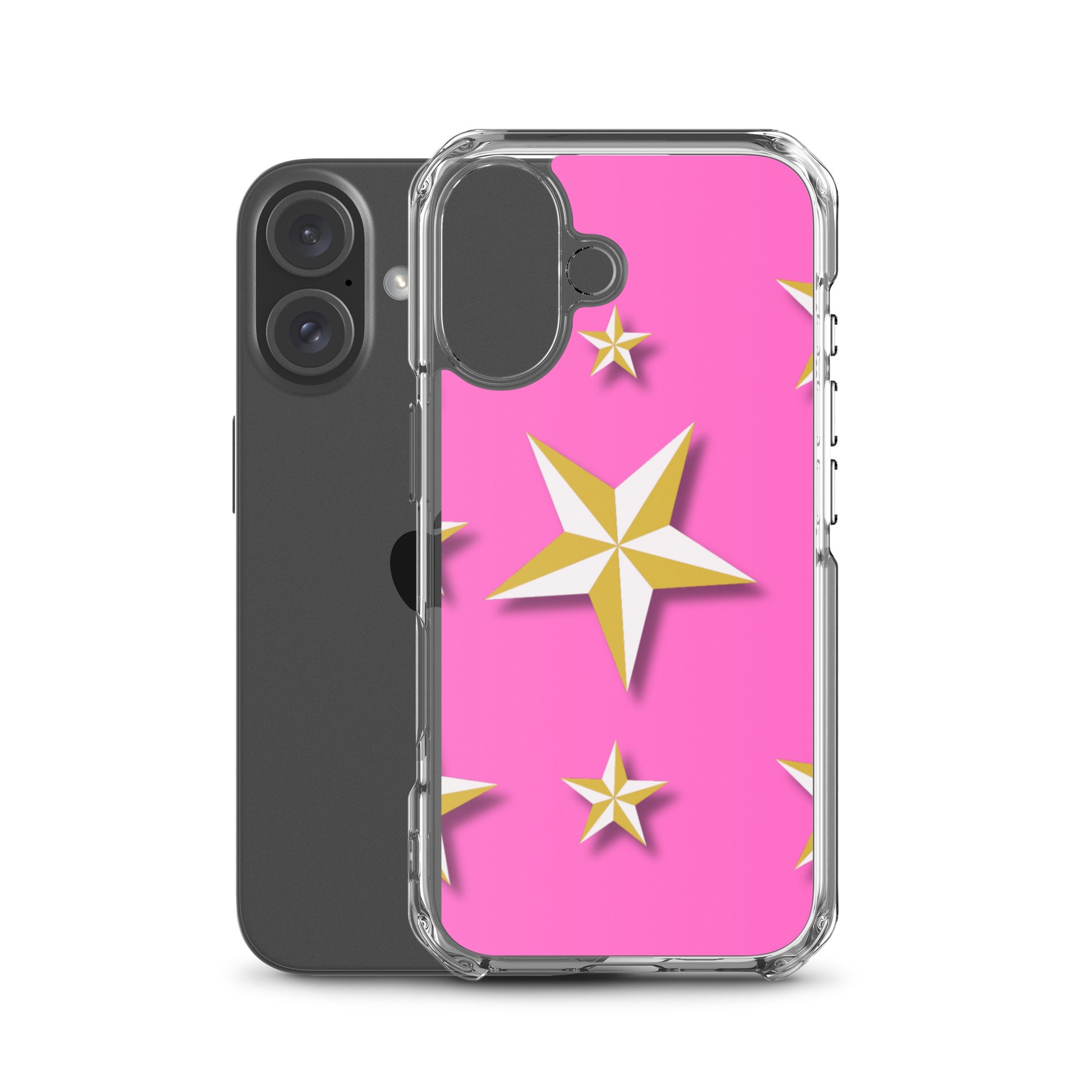 Pink Stars | Clear Case for iPhone®   - #tag1# - #tag2# - 