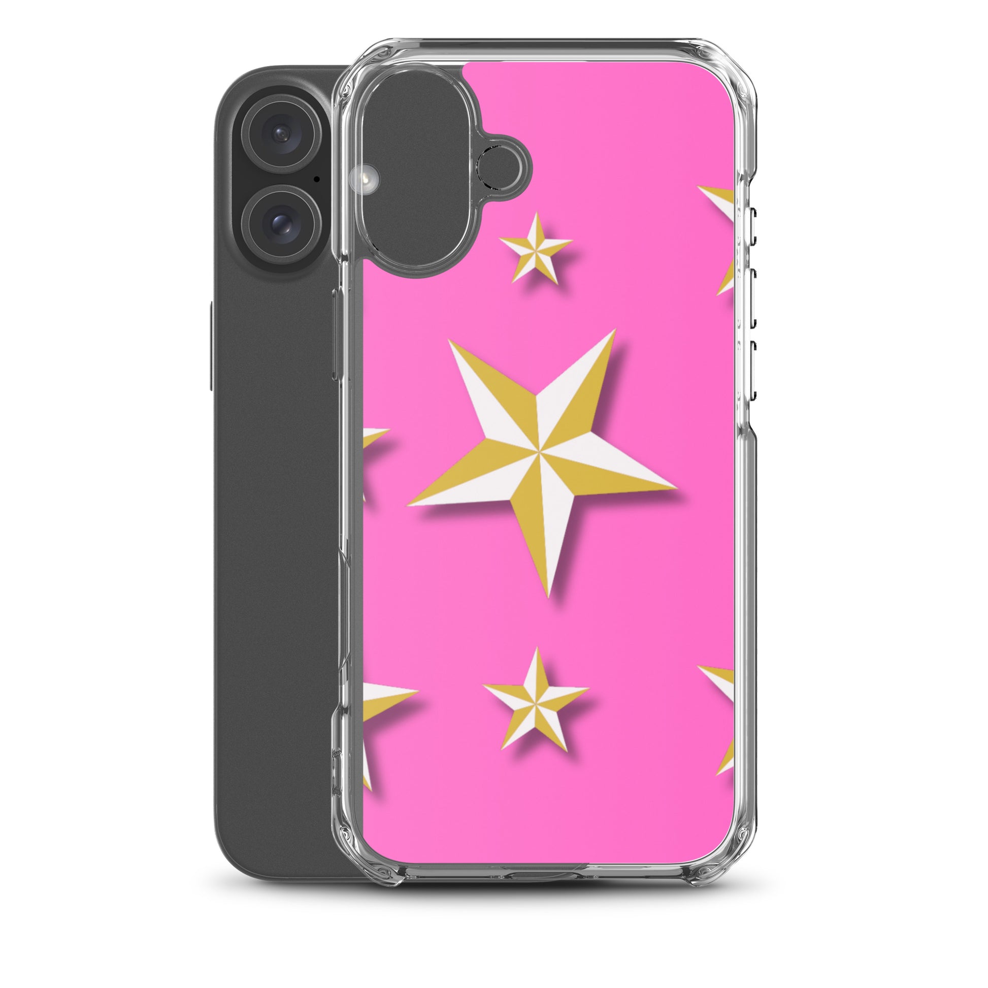 Pink Stars | Clear Case for iPhone®   - #tag1# - #tag2# - 