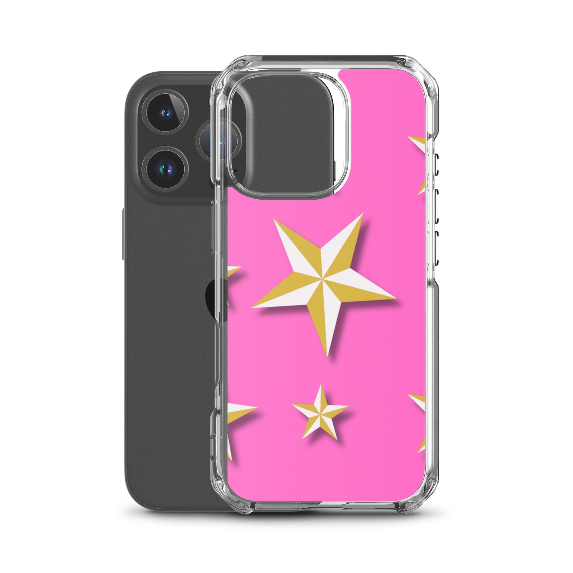 Pink Stars | Clear Case for iPhone®   - #tag1# - #tag2# - 