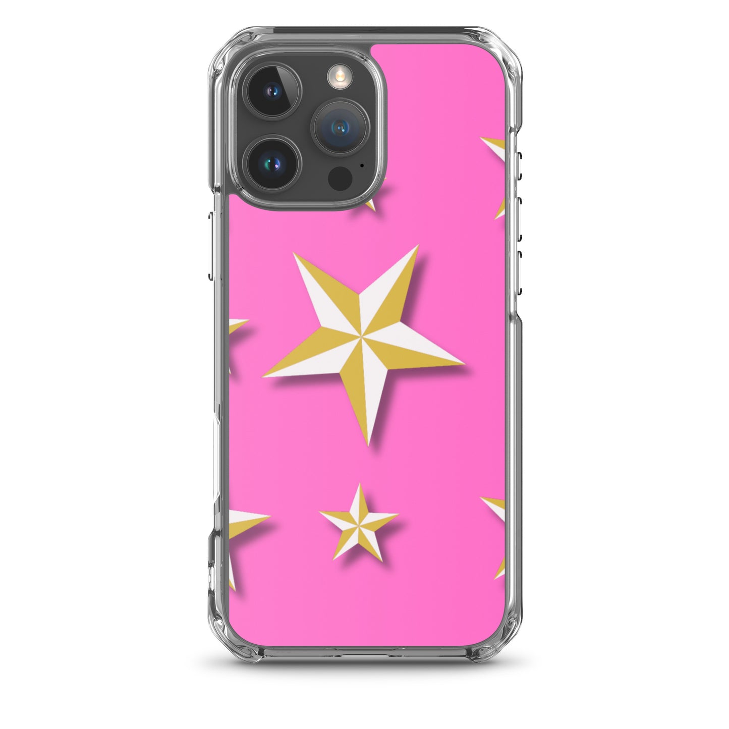 Pink Stars | Clear Case for iPhone®   - #tag1# - #tag2# - 