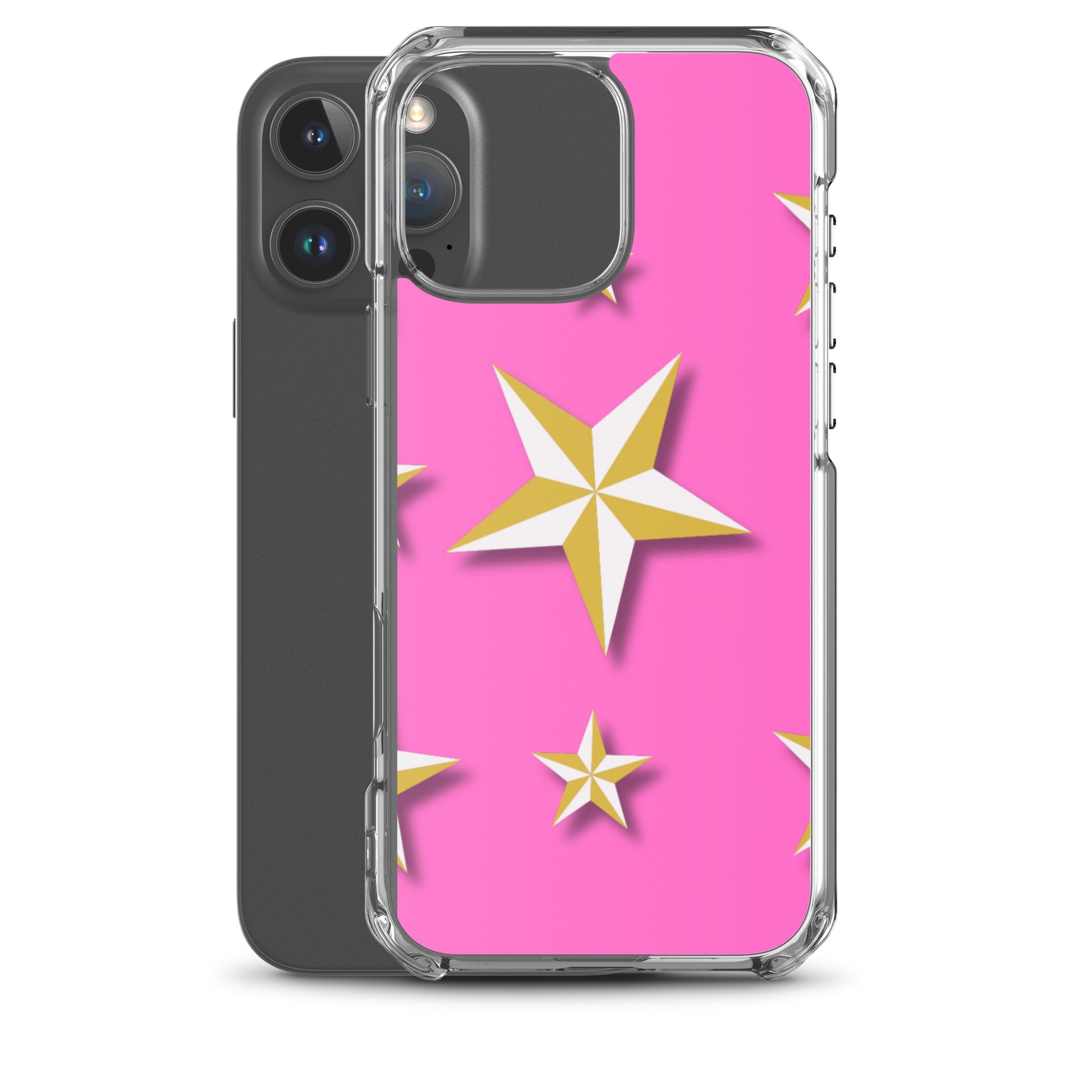 Pink Stars | Clear Case for iPhone®   - #tag1# - #tag2# - 